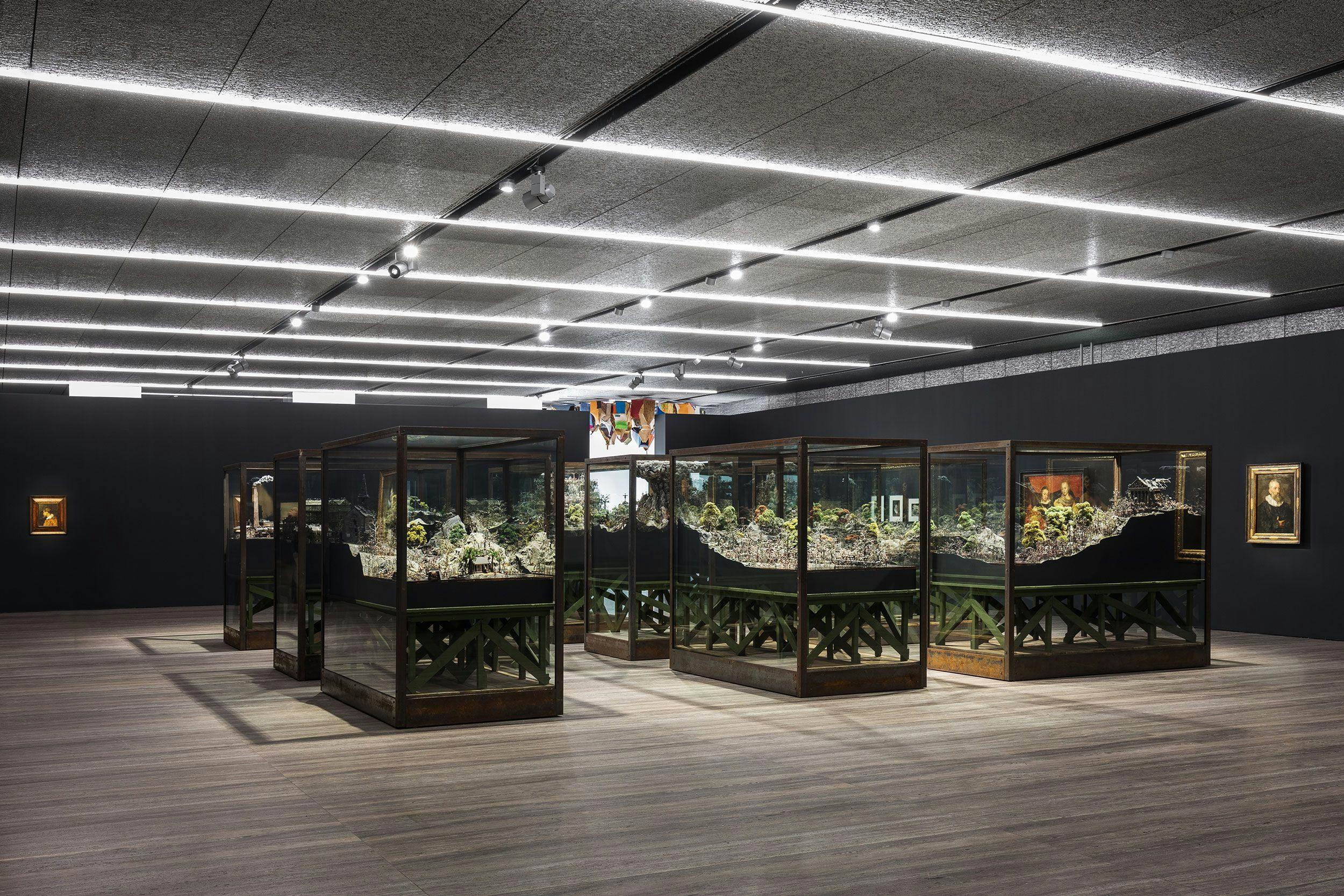 An Installation view of Sanguine. Luc Tuymans on Baroque, Fondazione Prada, Milan, dated 2018–2019